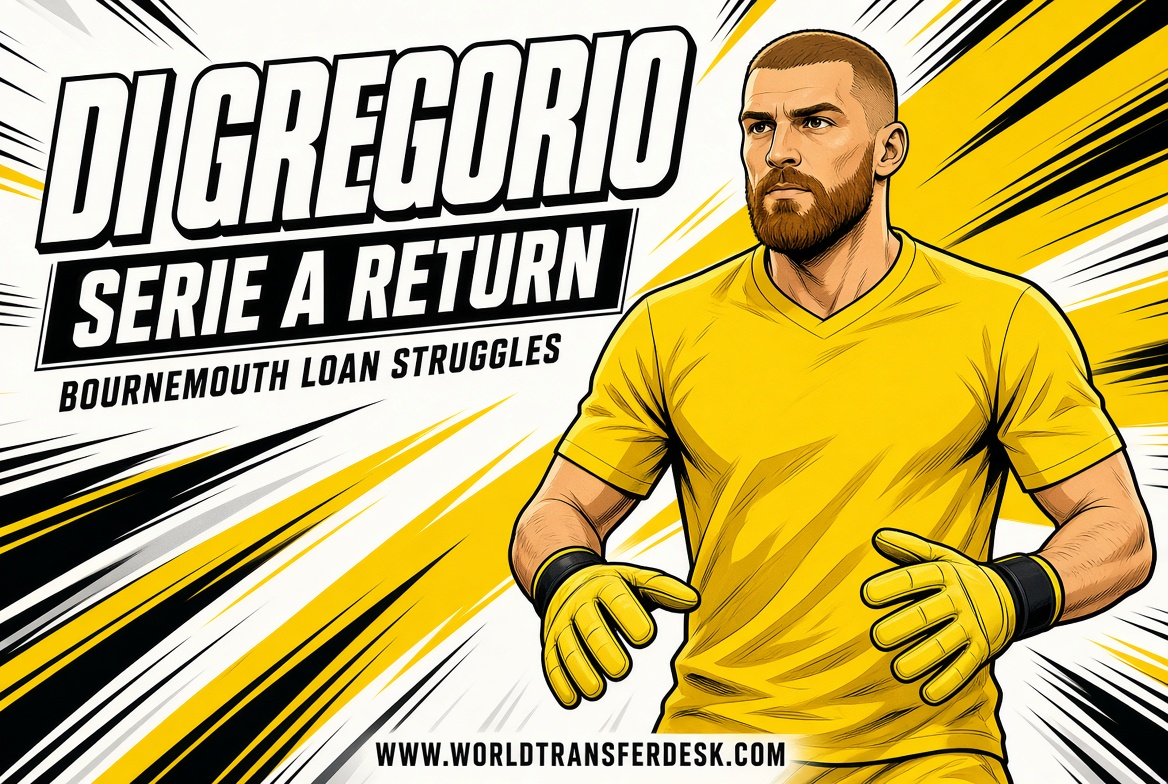 Michele Di Gregorio, the Juventus goalkeeper currently struggling for playing time at Bournemouth.