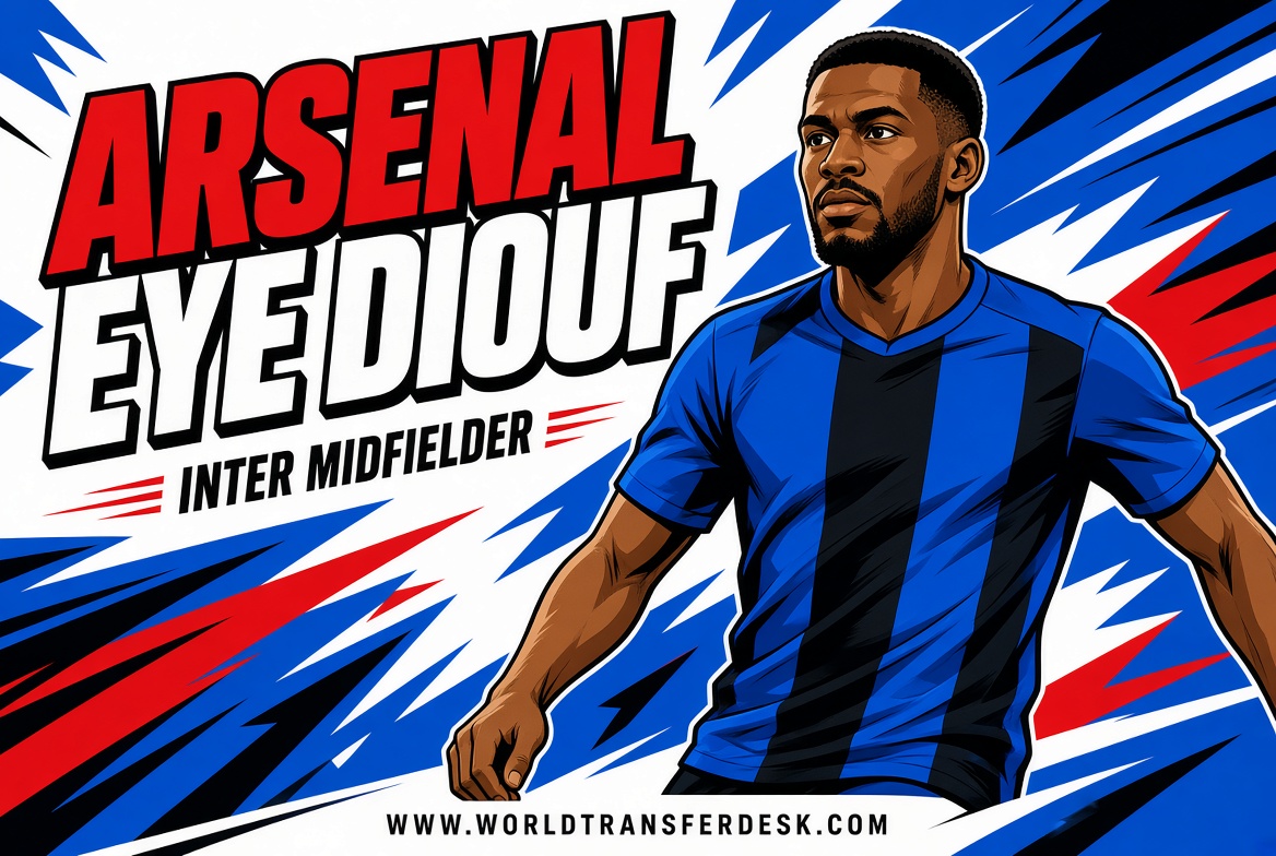 Andy Diouf playing for Inter Milan amid reports of interest from Arsenal.