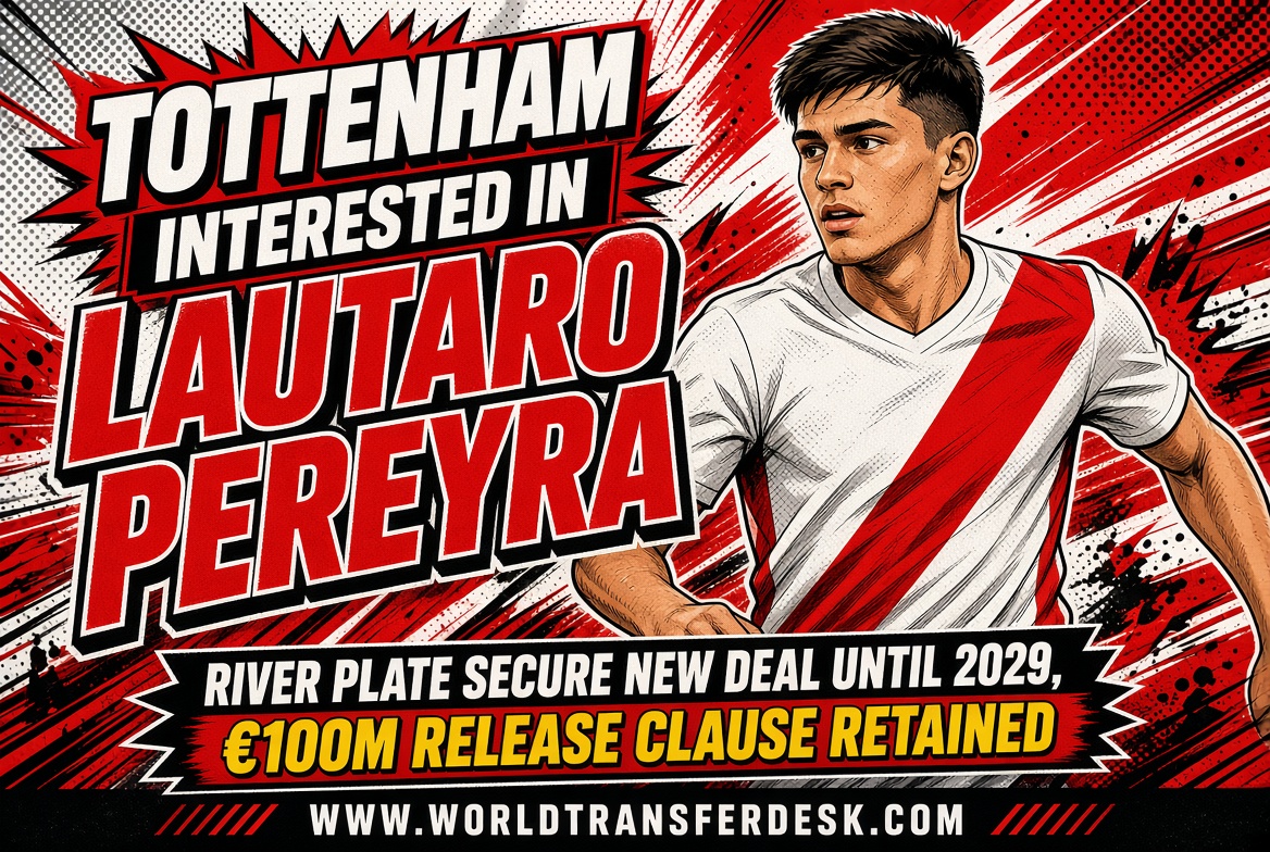 River Plate attacking midfielder Lautaro Pereyra, who has reportedly attracted interest from Tottenham Hotspur.