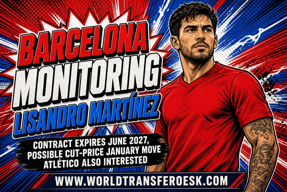 Manchester United defender Lisandro Martínez, who is reportedly attracting interest from Barcelona and Atletico Madrid.
